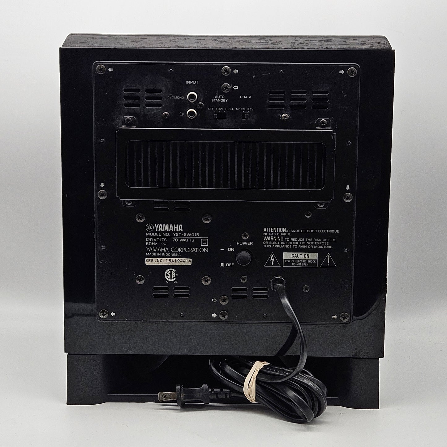 Yamaha YST-SW015 70 Watt Subwoofer