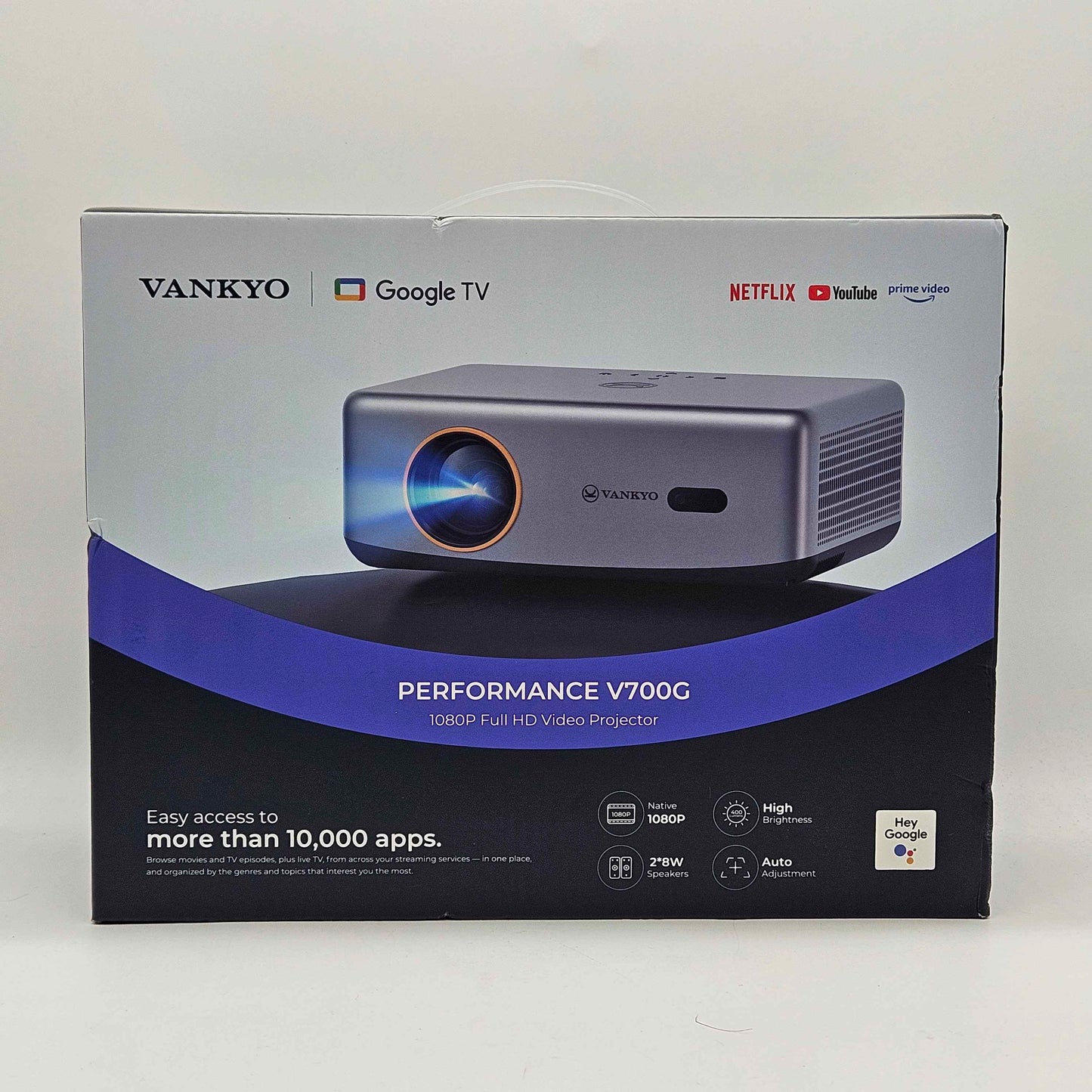 New Vankyo Performance V700G 1080P Full HD Video Projector WP01 with Google TV