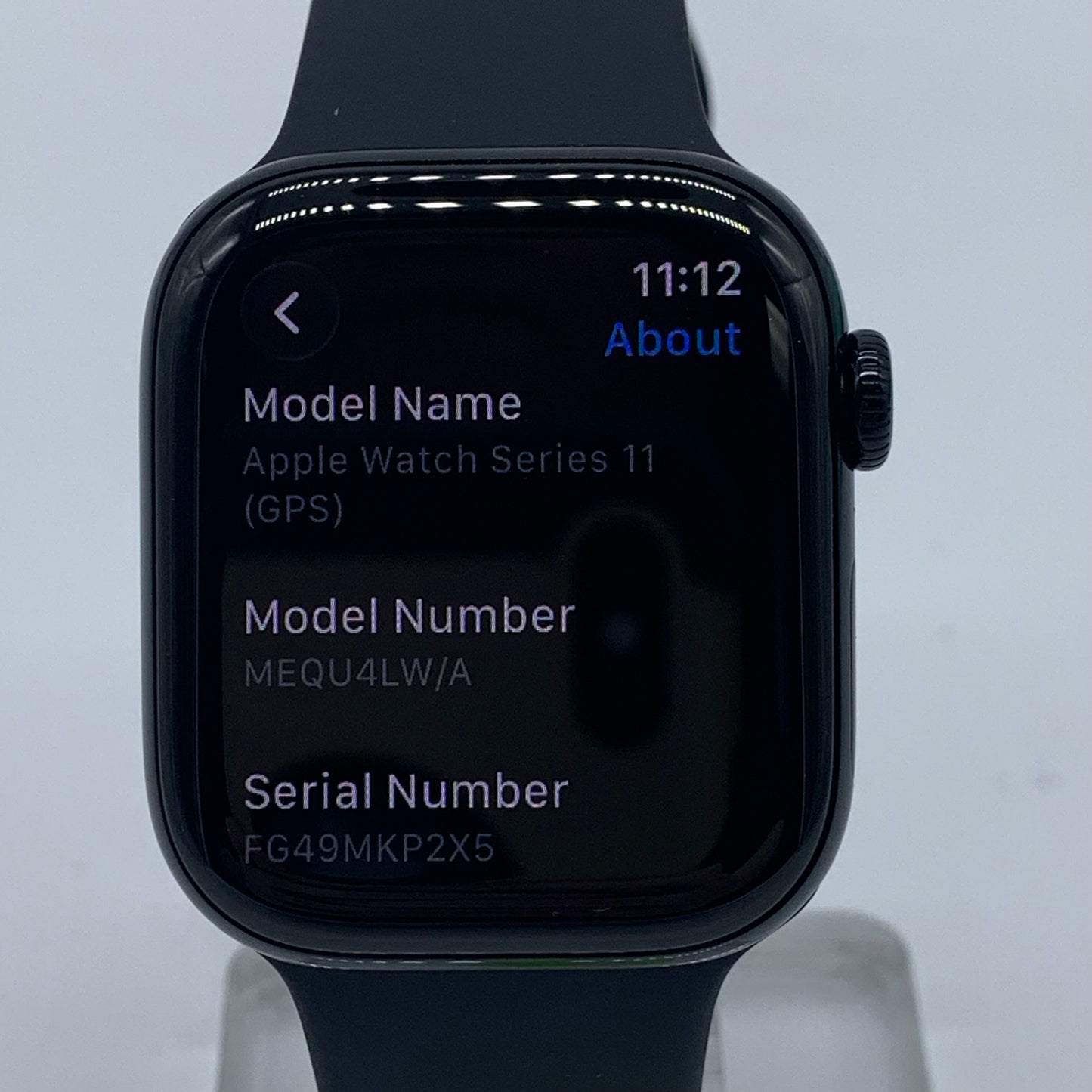 GPS Only Apple Watch Series 11 42MM Black Aluminum Black Sport Band MEQU4LW/A