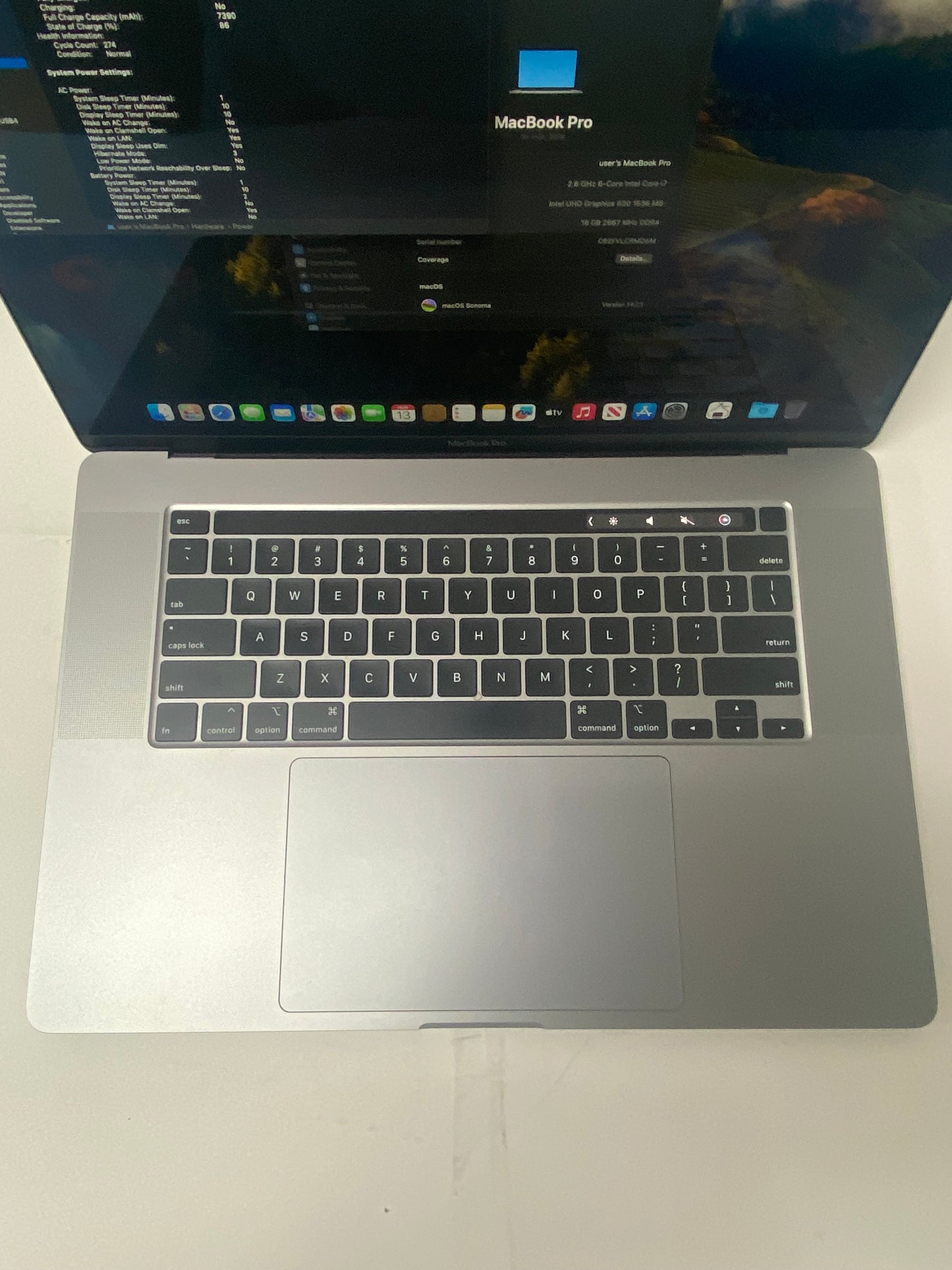 2019 Apple MacBook Pro 16" i7 2.6GHz 16GB RAM 512GB SSD Space Gray