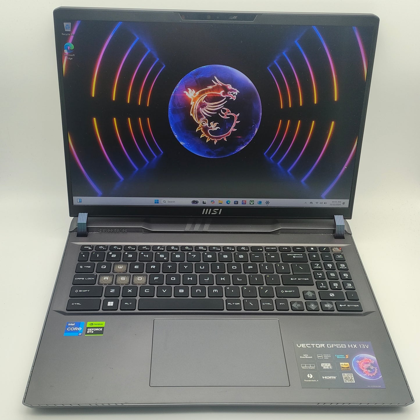 MSI Vector VECTOR68HX13054 17.3" i7-13700H 3.7GHz 16GB (8G*2) DDR5 4800MHz 1TB SSD NVIDIA® GeForce RTX™ 4080 Laptop GPU 12GB GDDR6